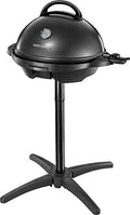 George Foreman Grill   Parrilla Eléctrica, Barbacoa Interior y Exterior, 15 Raciones, Bandeja de Goteo Extraíble, Revestimiento Antiadherente, Incluye Tapa, 2400 W, 5 Temperaturas, Negro   22460 56 : Amazon.es: Jardín