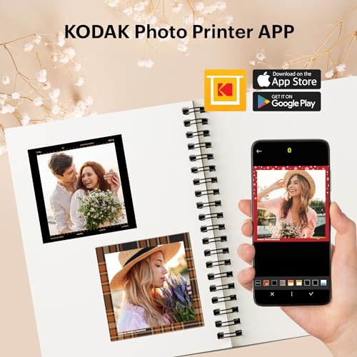KODAK Mini Shot 3 Retro 4PASS 2 en 1 Cámara Instantánea e Impresora de Fotos (7,6x7,6cm)   Pack con 68 Hojas, Blanco :  Electrónica