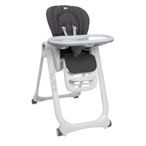 Chicco Polly Magic Relax   Trona de Bebé para 0 Meses   3 Años (15kg), Ajustable con 4 Ruedas, Hamaca Reclinable, Plegado Compacto, Barra de Juego y Reductor de Cojín   Gris :  Bebé