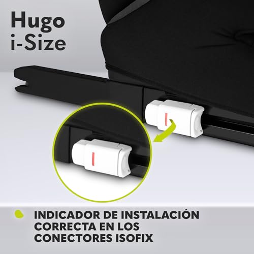 LIONELO HUGO I SIZE Silla de coche para bebés, Grupo 2 3, de 100 cm a 150 cm Montaje ISOFIX Reposacabezas Memory Foam ajustable Protección lateral Reposabrazos cómodos Respaldo extraíble : Amazon.es: Bebé