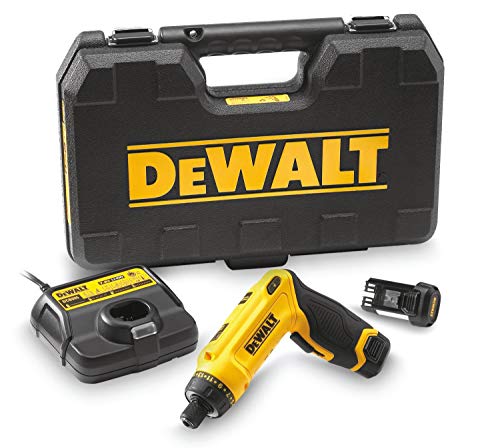 DEWALT DCF680G2 QW   Atornillador giroscópico a batería 7.2V litio, Empuñadura de 2 posiciones, 4Nm de par máx. sostenido, Luz LED, Incluye: 2 Baterías 7,2V Li Ion 1Ah, Cargador y Maletín : Amazon.es: Bricolaje y herramientas
