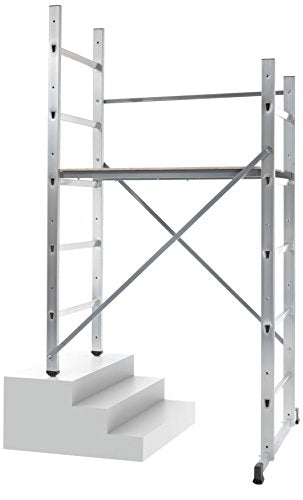 Hailo 9473 311   Andamio de aluminio Hobby 3 (altura máxima de trabajo 3 m), gris : Amazon.es: Bricolaje y herramientas