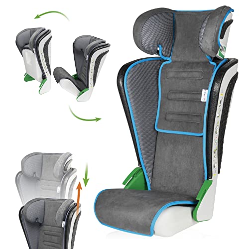 WALSER Noemi, silla de auto plegable con reposacabezas ajustable en altura, probada ECE R129, crece con el niño de 3 a 8 años antracita/azul : Amazon.es: Bebé