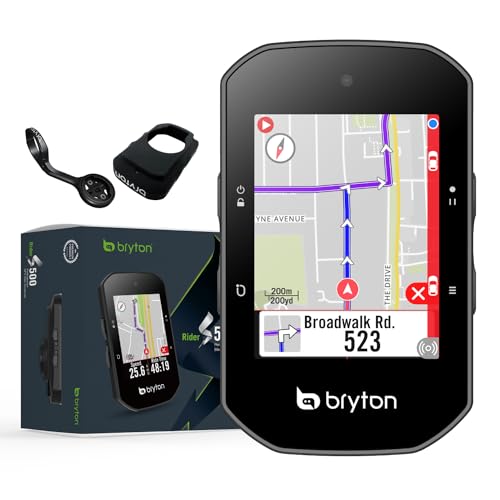 Bryton Rider S500 Ciclocomputador GPS para Bicicleta con Pantalla Táctil LCD a Color de 2,4 Pulgadas, Mapas de Europa sin conexión, Compatible con Radar de Bicicleta, 24 Horas de duración de batería :  Deportes y aire libre