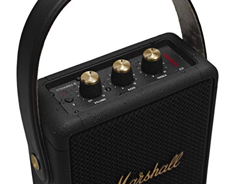 Altavoz Bluetooth portátil Stockwell II – Compacto, resistente al agua, con sonido potente y diseño en color negro y latón