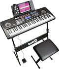 Rockjam Kit de teclado de piano digital 6.1, auriculares, soporte, banco, pedal de sustain y aplicación Simply Piano : Amazon.es: Instrumentos musicales