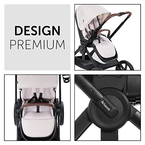 hauck Walk N Care, Silla de Paseo Premium, Ruedas de goma, Carrito Bebe Ligero, Asiento Ajustable en Altura y Asa Telescópica, Reversible, Capota XXL protección UV 50 , Plegable, Beige : Amazon.es: Bebé