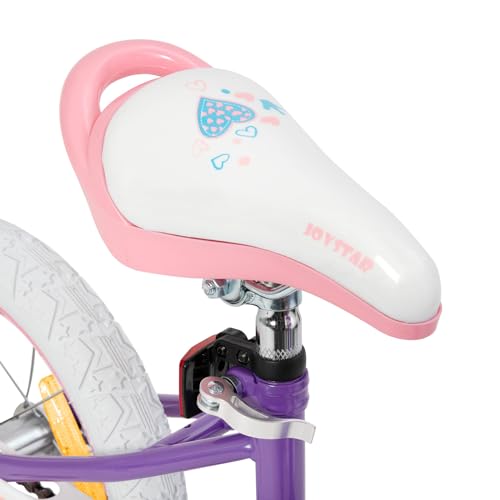 JOYSTAR Bicicleta Infantil de 18 Pulgadas para niñas de 5 a 8 años, Bicicleta para niñas con Ruedas de Entrenamiento y Cesta,Morado :  Deportes y aire libre