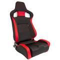 AUTO STYLE Asiento Deportivo 'RS6 II'   Tela Negro/Rojo   Respaldo Ajustable de Doble Cara   incl. Correderas :  Coche y moto