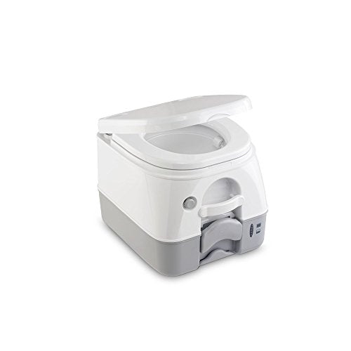 Dometic 972   Inodoro Portátil con Descarga de Agua a Presión 360º, 9.8 litros de Capacidad del Tanque de Aguas Negras, Color Blanco/Gris : Amazon.es: Bricolaje y herramientas