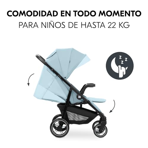 hauck Shop N Care, Carrito Bebe Paseo hasta 25 kg, Silla de Paseo Ligera Reclinable, Carro Bebe con Bandeja, Plegado Compacto, Capota UPF 50    Dusty Blue : Amazon.es: Bebé