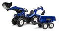 FALK   Retroexcavadora de Pedales New Holland con Excavadora y Remolque basculante   A Partir de 3 años   Fabricada en Francia   Asiento Giratorio   3090W :  Juguetes y juegos