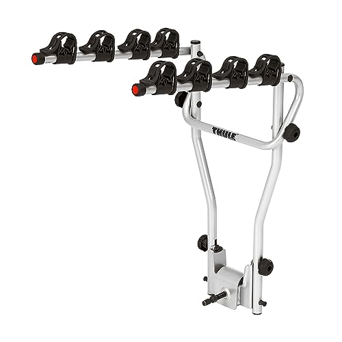 Thule HangOn 4, Portabicicletas basculante, básico y de fácil manejo (para 4 bicicletas), Référencia 9708 :  Coche y moto