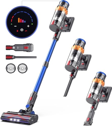 MIBODE Aspiradora sin Cable, 45kPa/550W/70Mins Escoba Aspiradora sin Cable con Pantalla Táctil, Aspiradora con Modo Automático y Cepillo Antienredos para Suelo/Alfombra/Pelos de Animales :  Hogar y cocina